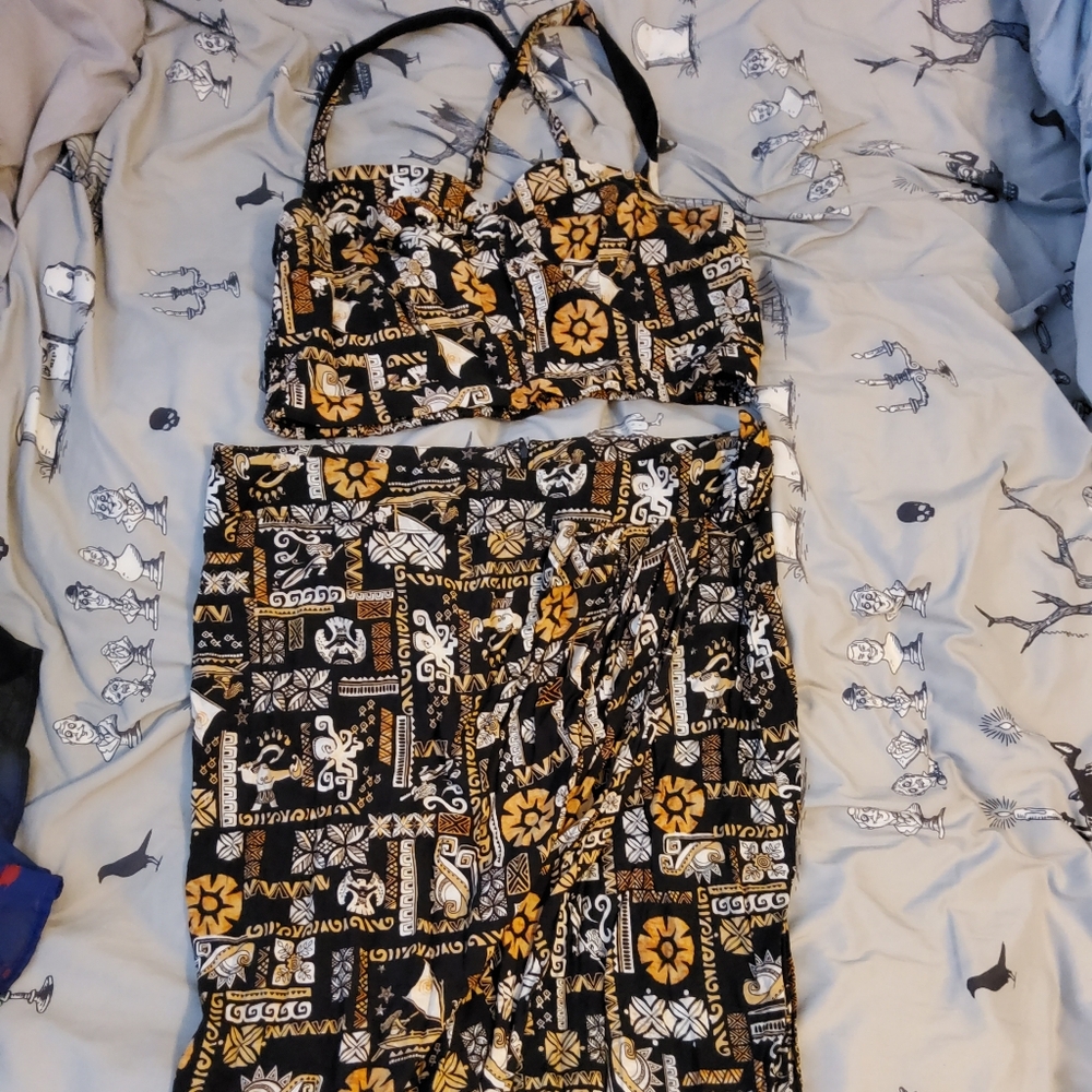 Moana Crop Top and Skirt Set